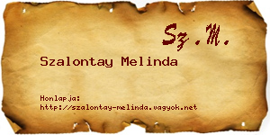 Szalontay Melinda névjegykártya